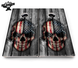 Skull Flag Cornhole Boards - Pro Solution Elite Series by Cornhole Solutions, custom cornhole board detail photo 4