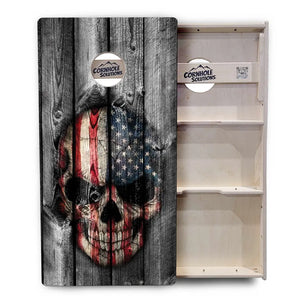 Skull Flag Design Cornhole Boards - Professional Tournament Series by Cornhole Solutions, Southern home decor detail photo 3