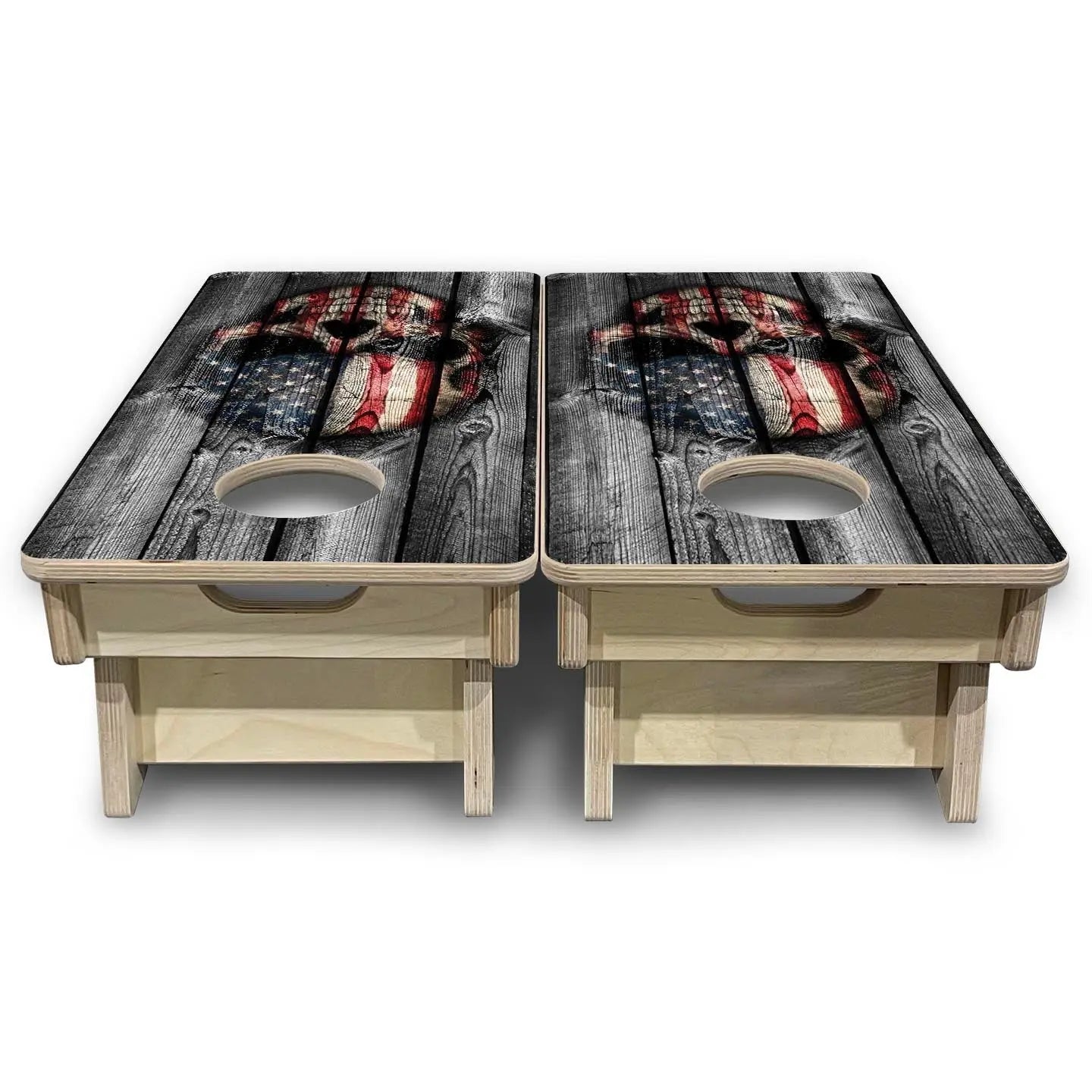 Skull Flag - Mini or Vacation Size Cornhole Boards by Cornhole Solutions, custom cornhole board detail photo 4
