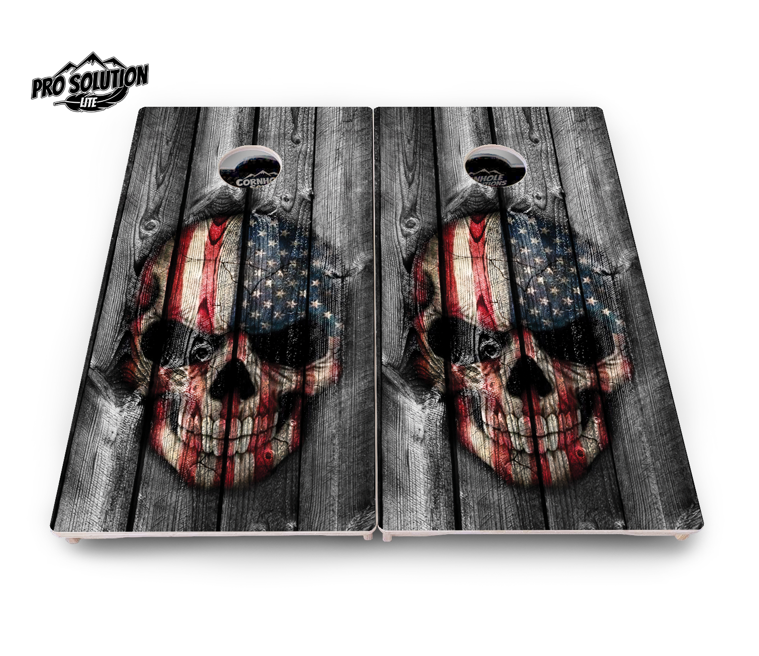 Skull Flag Cornhole Boards - Pro Solution Lite Series by Cornhole Solutions, custom cornhole board detail photo 2