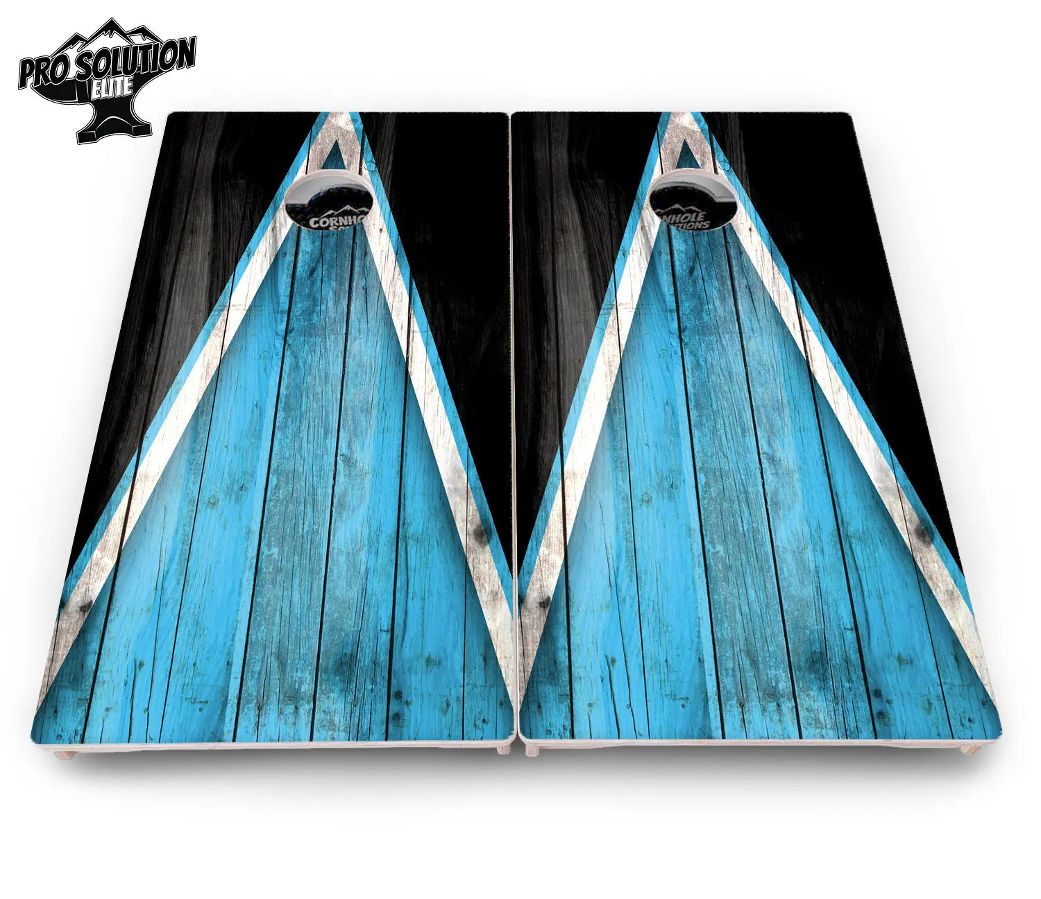 Sky Blue Triangle Cornhole Boards - Pro Solution Elite Series by Cornhole Solutions, custom cornhole board detail photo 4