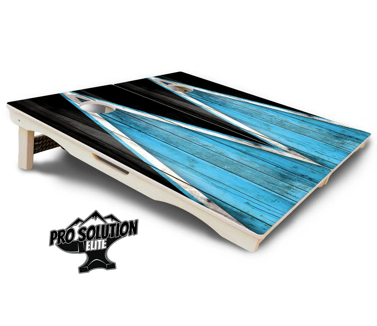 Sky Blue Triangle Cornhole Boards - Pro Solution Elite Series by Cornhole Solutions, custom cornhole board detail photo 5