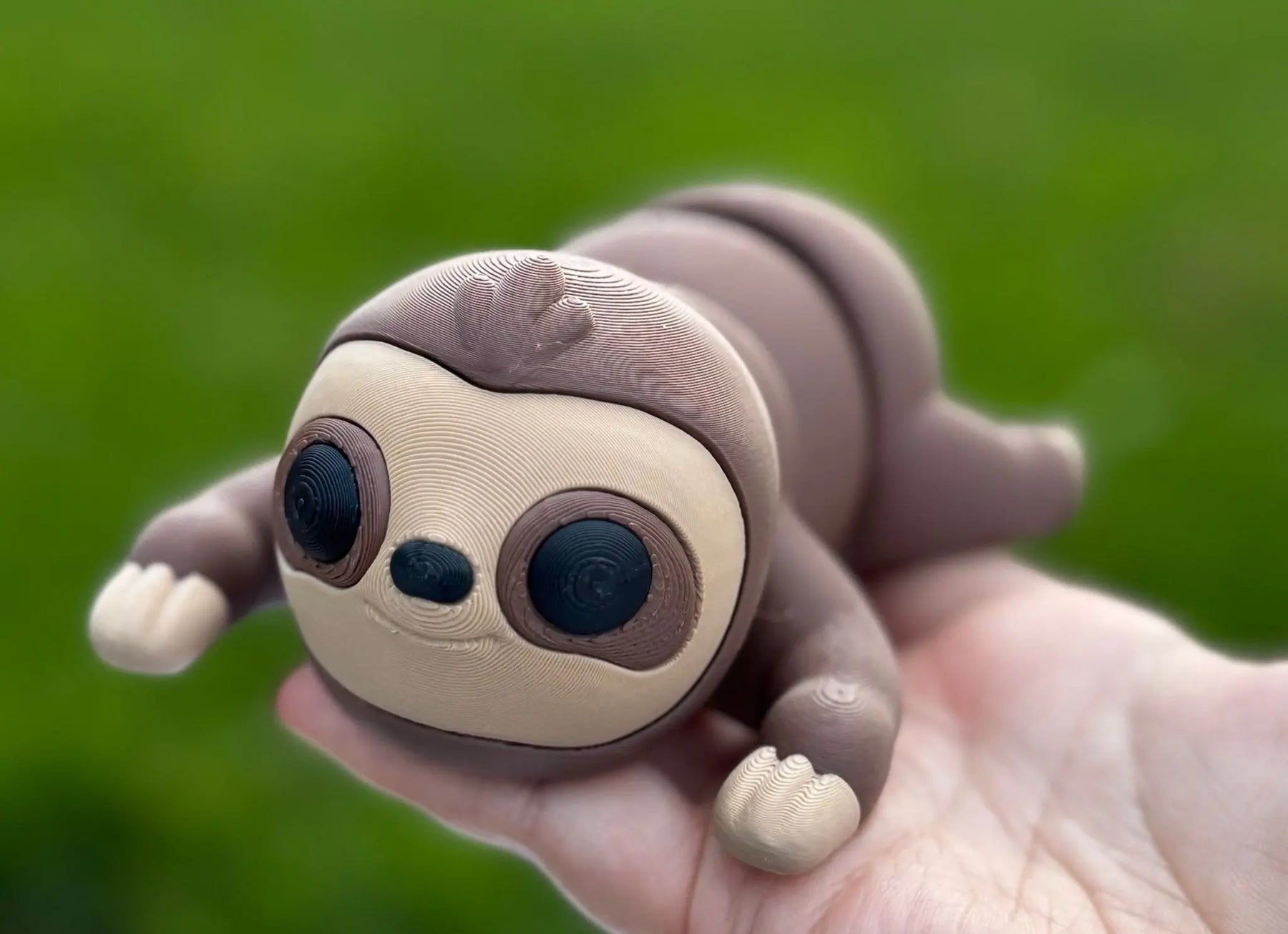 Sloth 3D Printed Fidget Toy | Large Animal Sensory Toy by Mushroom Lady Co, paper gift detail photo 2