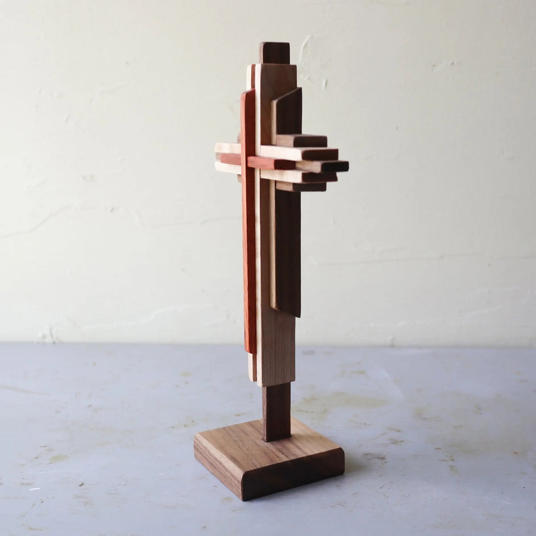 Small Layered Cross With Stand by Dennehey Design Co., home & garden detail photo 2