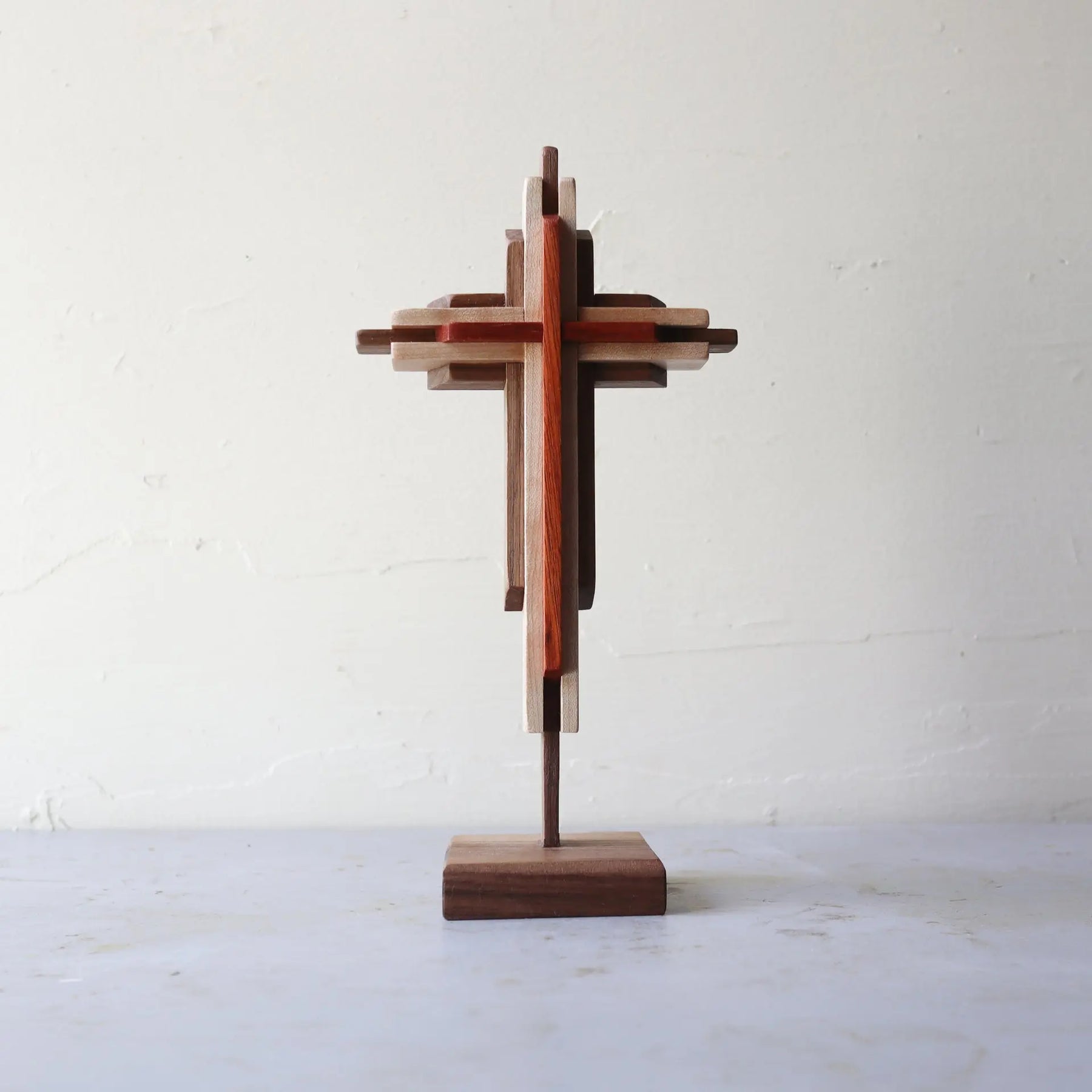 Small Layered Cross With Stand by Dennehey Design Co., home & garden detail photo 4
