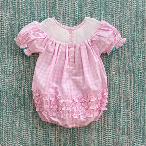 Smocked Christmas Bubble* by Seven Lantern Lane, children's boutique clothing detail photo 8