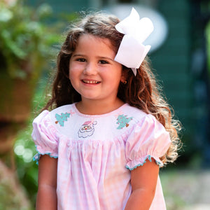 Smocked Christmas Dress by Seven Lantern Lane, Southern lifestyle apparel detail photo 3