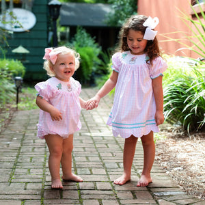 Smocked Christmas Dress by Seven Lantern Lane, Southern lifestyle apparel detail photo 5