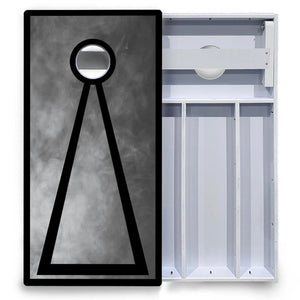 Smoke Triangle Cornhole Boards - All Weather Series by Cornhole Solutions, custom cornhole board detail photo 4