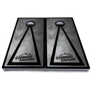 Smoke Triangle Cornhole Boards - All Weather Series by Cornhole Solutions, custom cornhole board detail photo 7