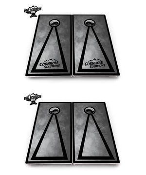 Smoke Triangle Cornhole Boards - Pro Solution Elite Series by Cornhole Solutions, custom cornhole board main product photo