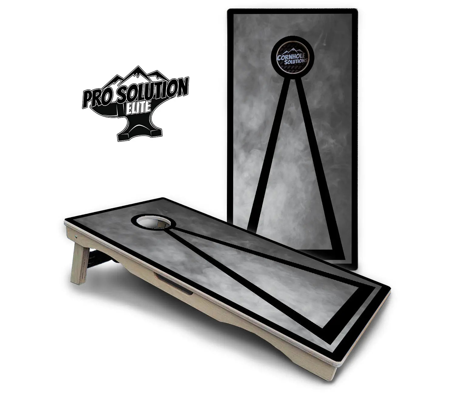 Smoke Triangle Cornhole Boards - Pro Solution Elite Series by Cornhole Solutions, custom cornhole board detail photo 7