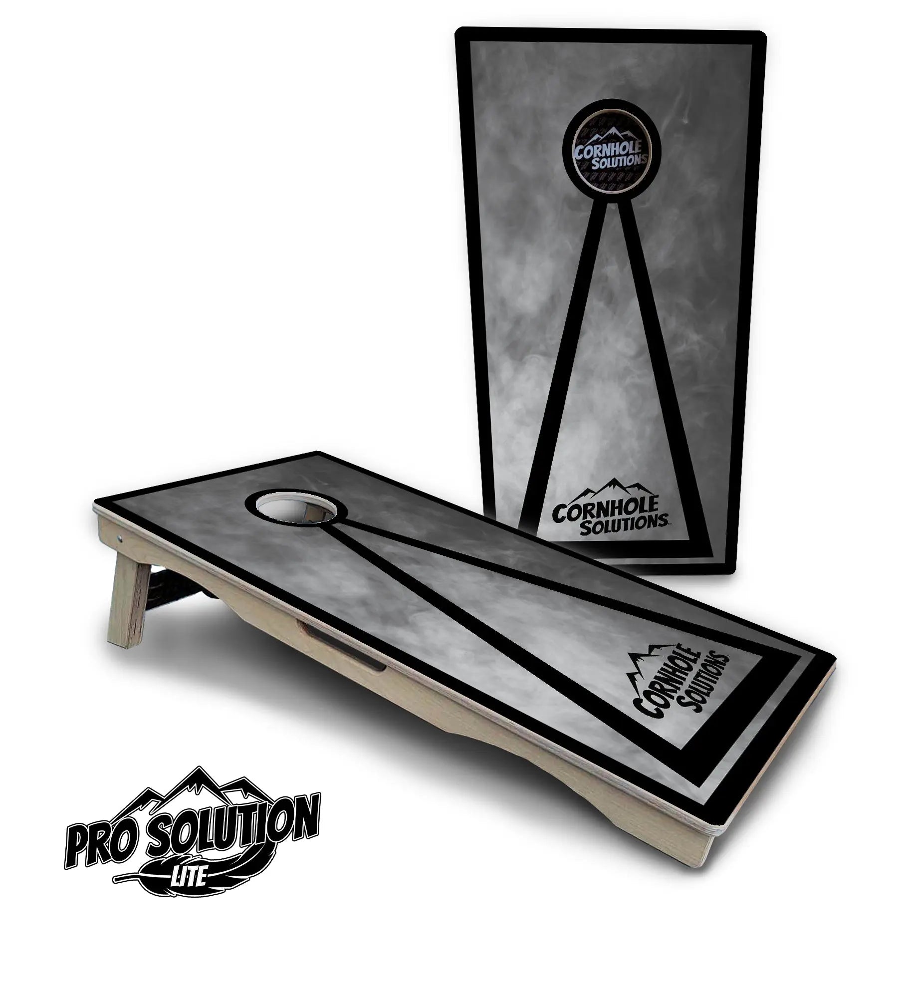 Smoke Triangle Cornhole Boards - Pro Solution Lite Series by Cornhole Solutions, custom cornhole board detail photo 4
