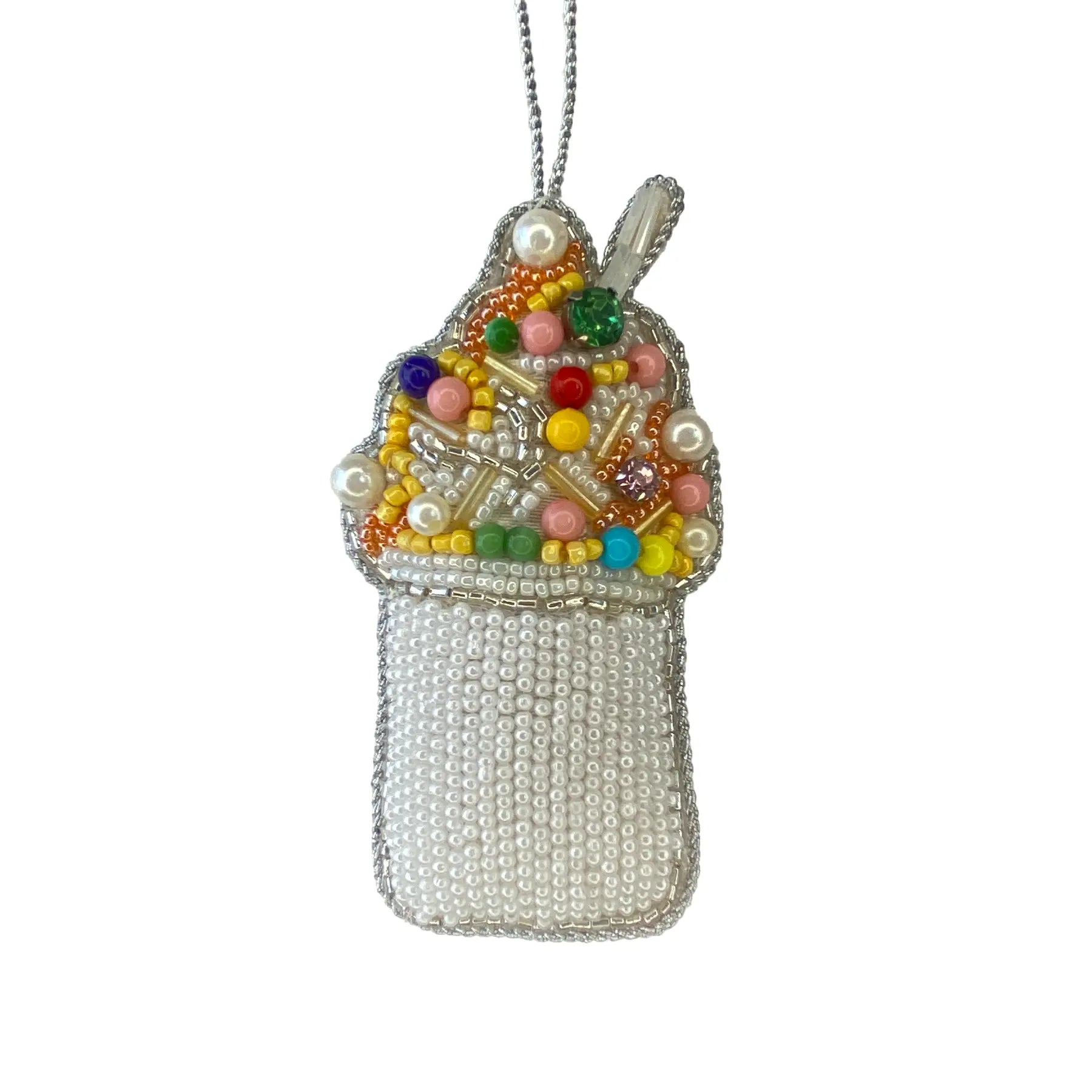 Snoball Beaded Ornament by Nola Tawk, handmade jewelry main product photo