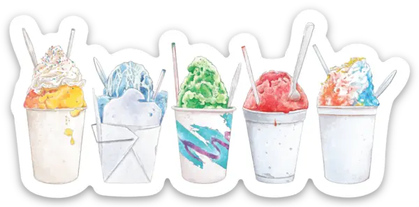 Snoball Die Cut Stickers by Nola Tawk, vinyl decal main product photo