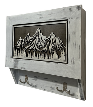 Hidden Gun Safe Coat Rack Snow Mountain Wall Decoration Concealed Shelf Firearm Cabinet by Bellewood Designs, Southern home decor detail photo 15