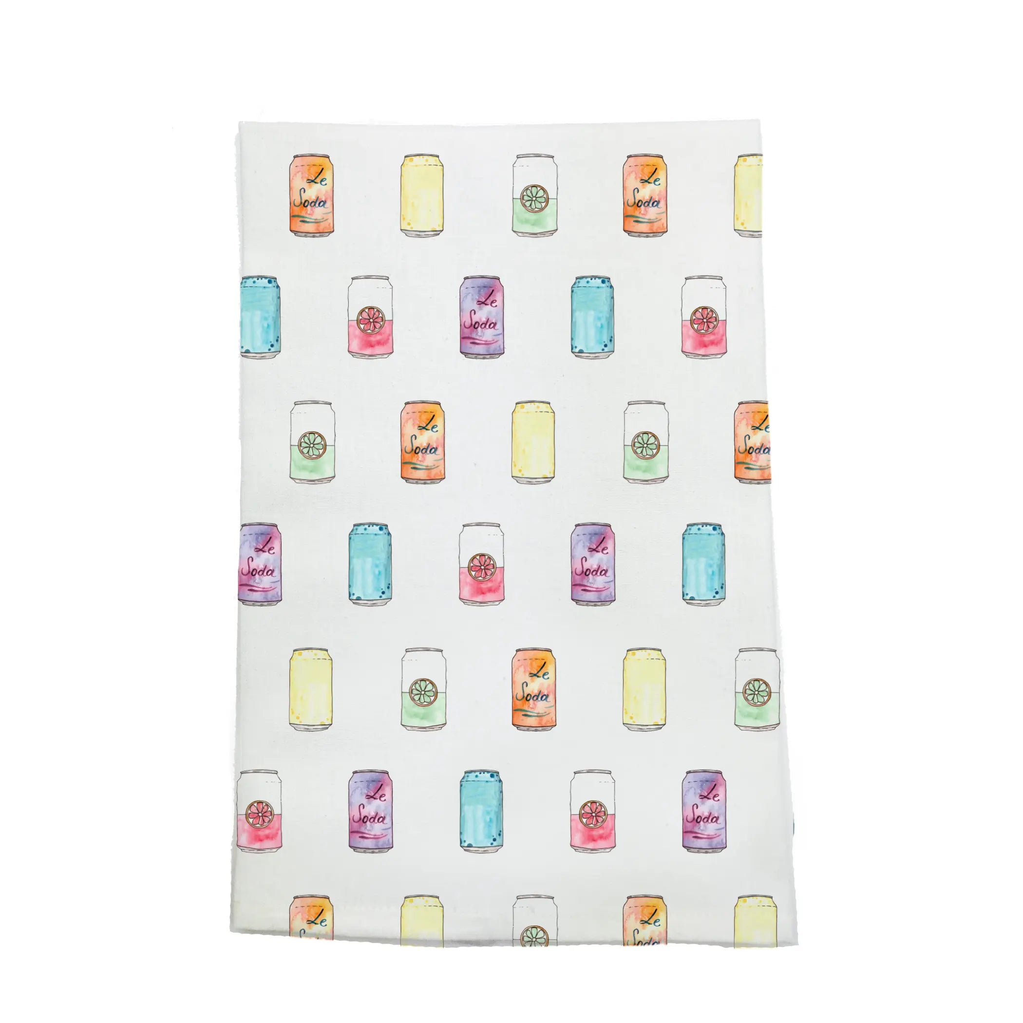 Soda-lightful Organic Cotton Kitchen Towel by Nola Tawk, tea towel main product photo