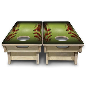 Softball - Mini or Vacation Size Cornhole Boards by Cornhole Solutions, custom cornhole board detail photo 4