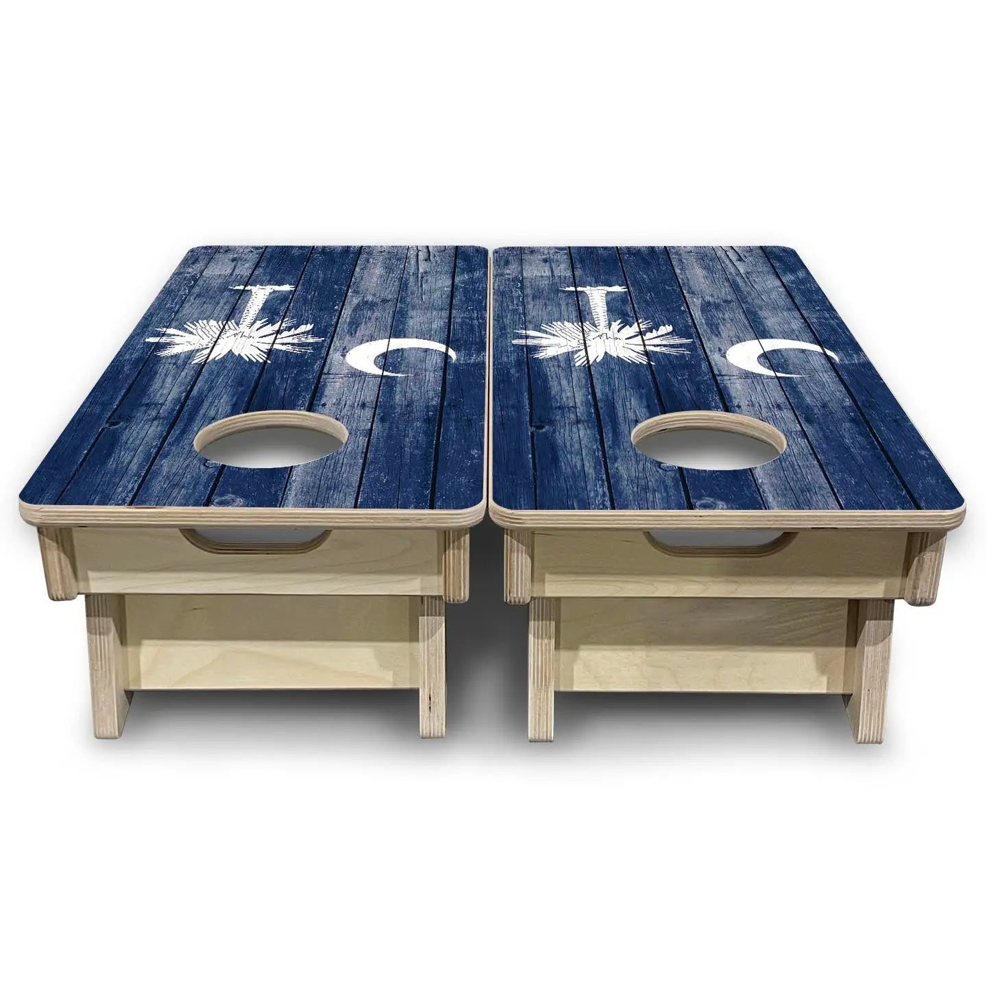 South Carolina Distressed Flag - Mini or Vacation Size Cornhole Boards by Cornhole Solutions, custom cornhole board detail photo 4