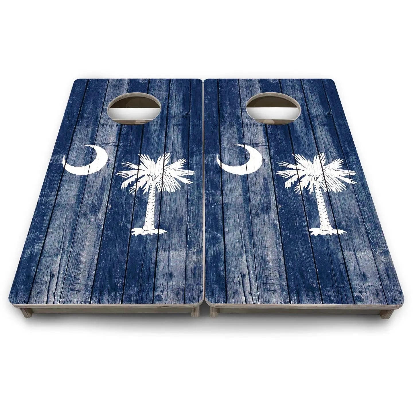 South Carolina Distressed Flag - Mini or Vacation Size Cornhole Boards by Cornhole Solutions, custom cornhole board detail photo 9