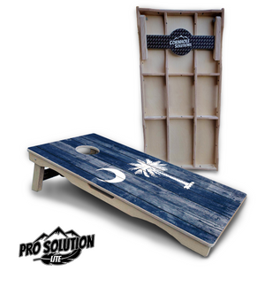 South Carolina Flag Cornhole Boards - Pro Solution Lite Series by Cornhole Solutions, custom cornhole board main product photo