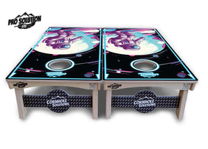 Spaceman Cornhole Boards - Pro Solution Lite Series by Cornhole Solutions, custom cornhole board detail photo 3