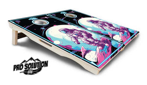 Spaceman Cornhole Boards - Pro Solution Lite Series by Cornhole Solutions, custom cornhole board detail photo 5