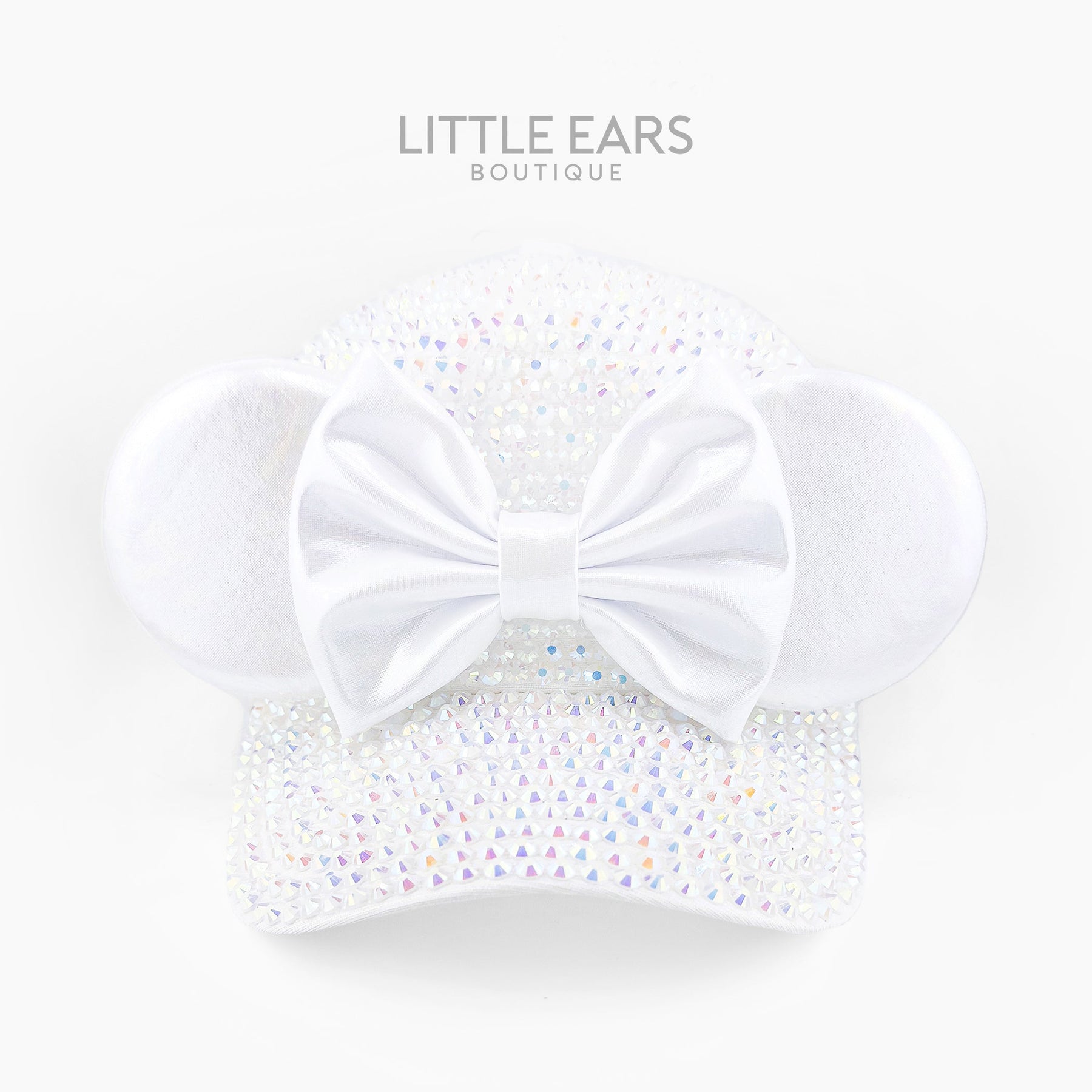 White Iridescent Hat by Little Ears Boutique, scented candle main product photo