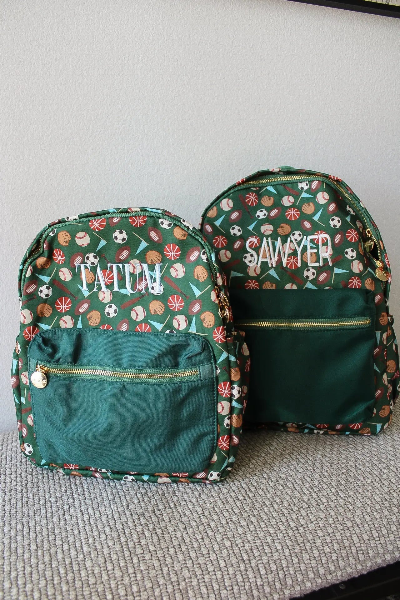 Sports Backpack - PLAIN NO EMBROIDERY by KenzKustomz, handmade leather goods detail photo 5
