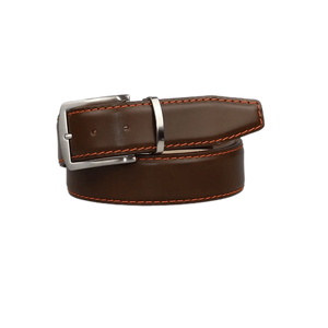 Spotty Brown Italian Calf Leather Belt by Roger Ximenez: Bespoke Belts and Leather Accessories, handmade leather goods detail photo 5