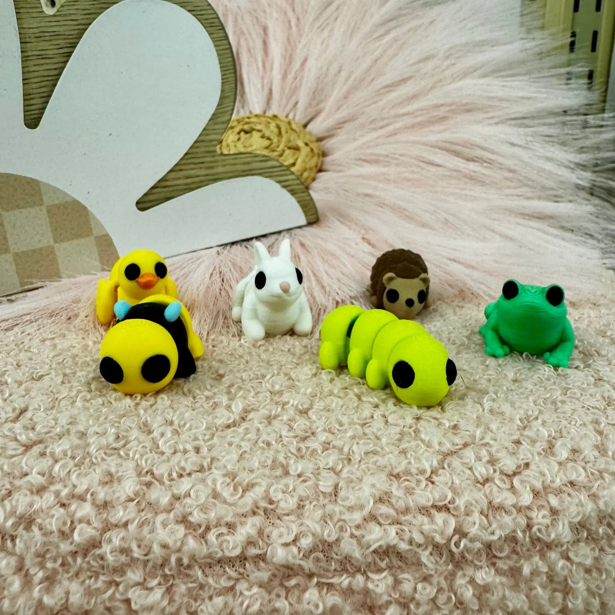 Spring Buddies Mini Fidget Toy Bundle | 3D Printed Spring Animals by Mushroom Lady Co, handmade jewelry detail photo 2