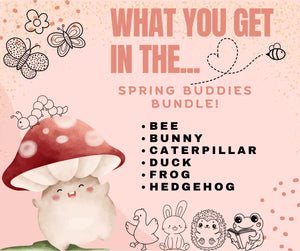 Spring Buddies Mini Fidget Toy Bundle | 3D Printed Spring Animals by Mushroom Lady Co, handmade jewelry detail photo 3