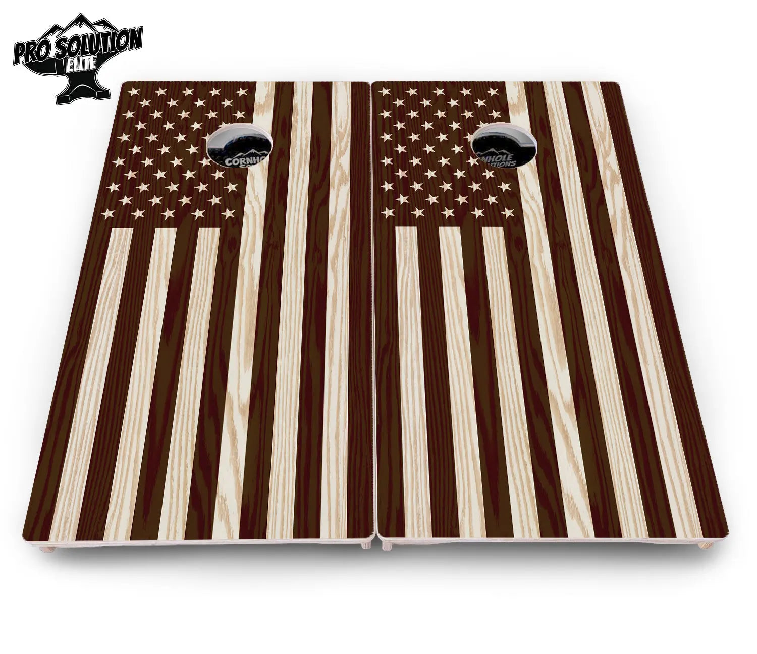 Stained Eagle & Flag Cornhole Boards - Pro Solution Elite Series by Cornhole Solutions, custom cornhole board detail photo 5