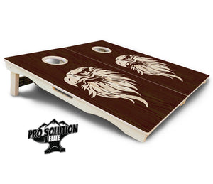 Stained Eagle & Flag Cornhole Boards - Pro Solution Elite Series by Cornhole Solutions, custom cornhole board detail photo 11