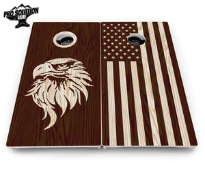 Stained Eagle & Flag Cornhole Boards - Pro Solution Elite Series by Cornhole Solutions, custom cornhole board detail photo 13