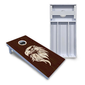 Stained Flag & Eagle Cornhole Boards - All Weather Series by Cornhole Solutions, custom cornhole board main product photo