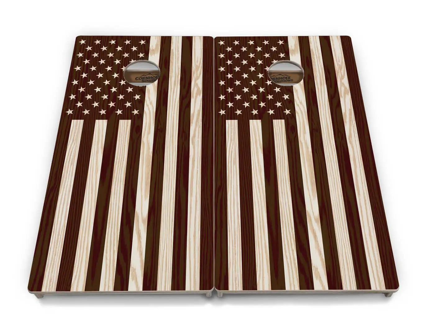 Stained Flag & Eagle Cornhole Boards - Professional Tournament Series by Cornhole Solutions, custom cornhole board detail photo 3