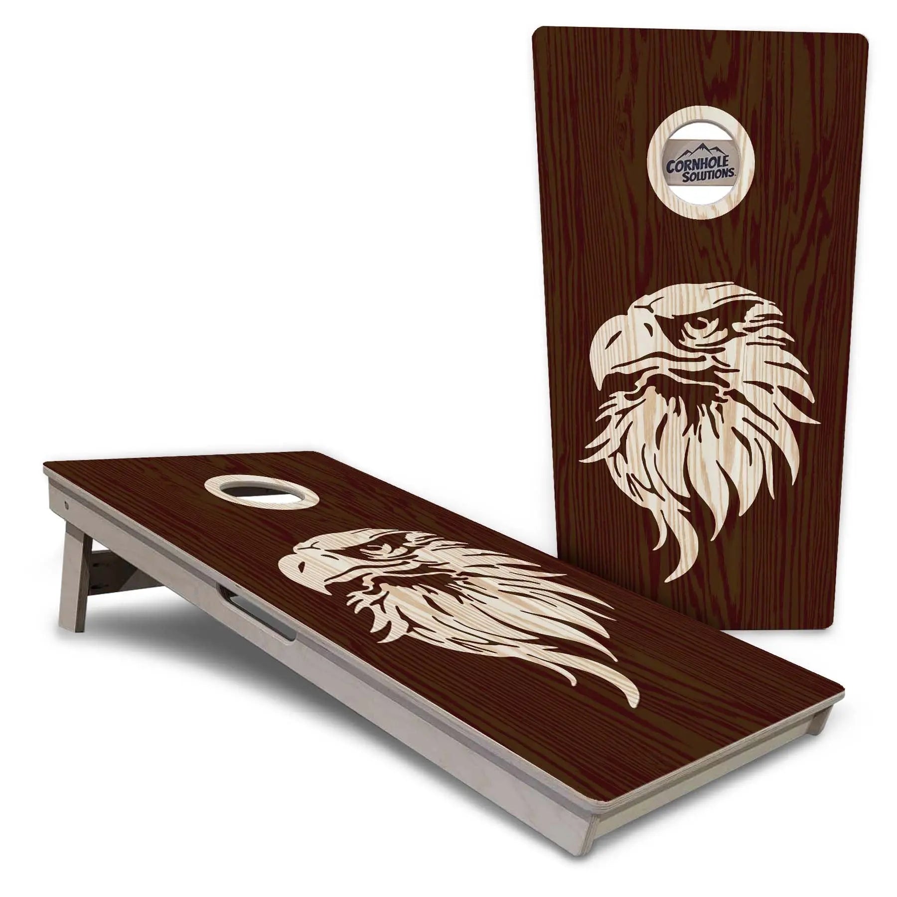 Stained Flag & Eagle Cornhole Boards - Professional Tournament Series by Cornhole Solutions, custom cornhole board detail photo 9
