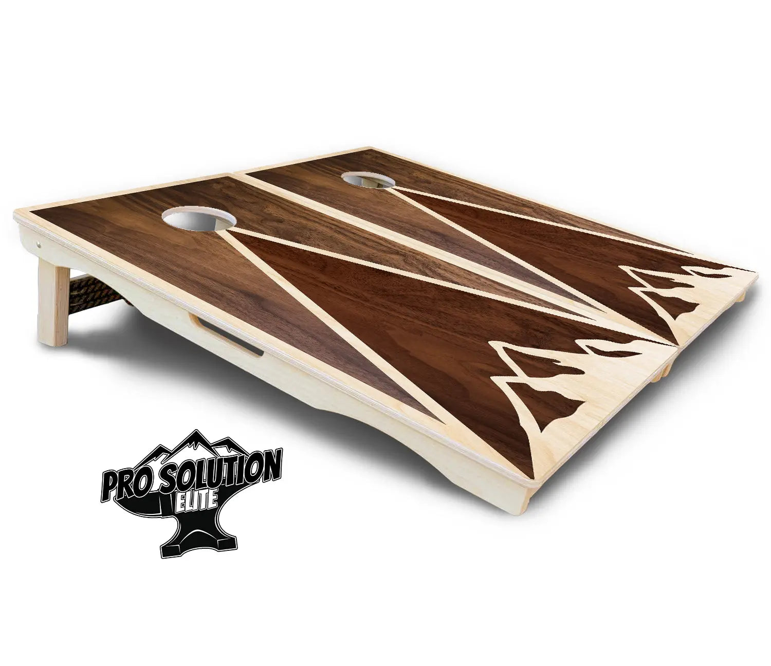 Stained Mountain Scene Cornhole Boards - Pro Solution Elite Series by Cornhole Solutions, custom cornhole board detail photo 5