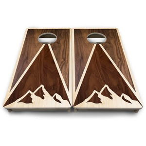 Stained Mountain Scene - Mini or Vacation Size Cornhole Boards by Cornhole Solutions, custom cornhole board detail photo 8