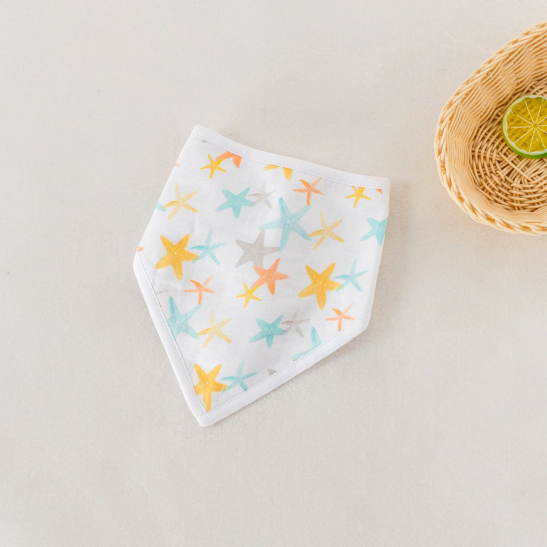 Starfish Organic Muslin Bib by Nola Tawk, children's boutique clothing main product photo