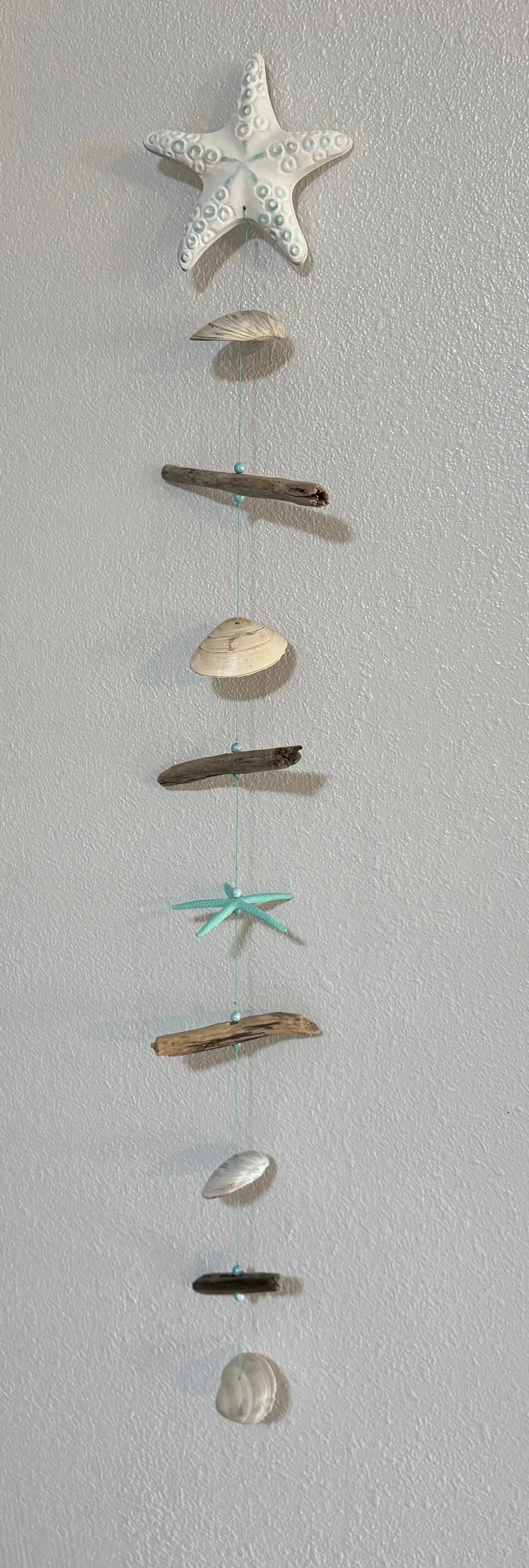 Starfish porch hanger teal by Two Beachin' Sisters, Southern food gift main product photo