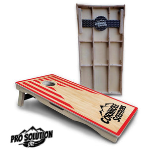 Stars & Stripes Keyhole CS Logo Cornhole Boards - Pro Solution Lite Series by Cornhole Solutions, custom cornhole board detail photo 4