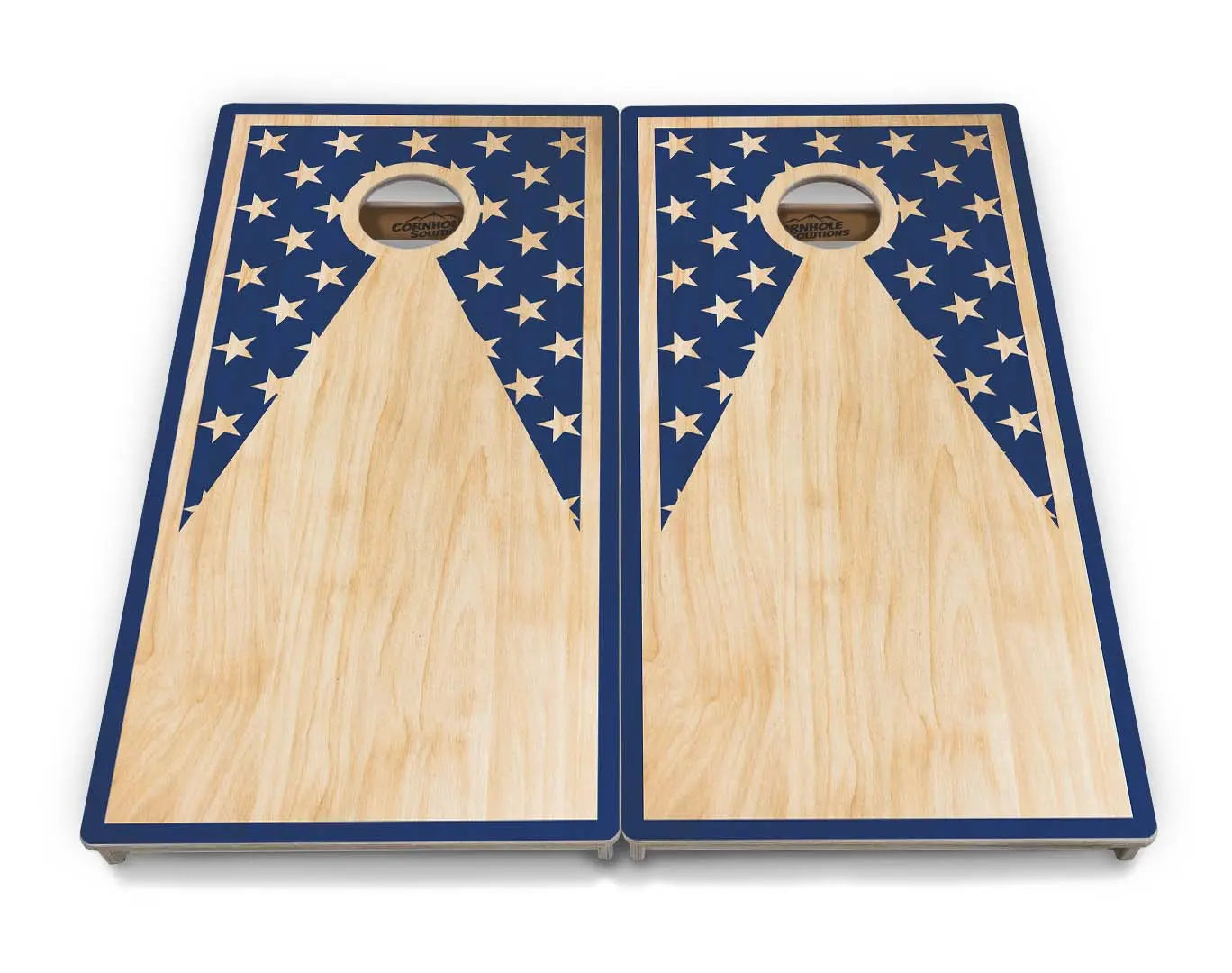 Stars & Stripes Keyhole Cornhole Boards - Professional Tournament Series by Cornhole Solutions, custom cornhole board detail photo 3