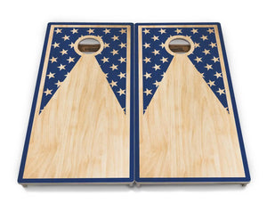 Stars & Stripes Keyhole Cornhole Boards - Professional Tournament Series by Cornhole Solutions, custom cornhole board detail photo 3