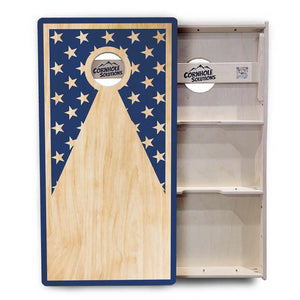 Stars & Stripes Keyhole Cornhole Boards - Professional Tournament Series by Cornhole Solutions, custom cornhole board detail photo 6
