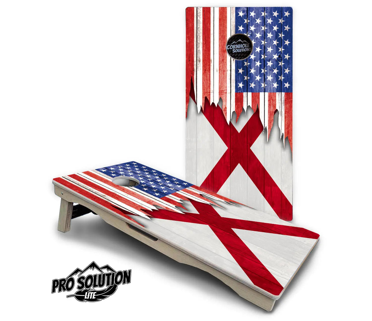 State Flag Designs Alabama to Georgia Cornhole Boards - Pro Solution Lite Series by Cornhole Solutions, Southern home decor main product photo