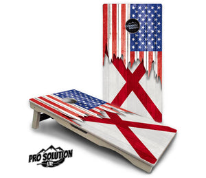 State Flag Designs Alabama to Georgia Cornhole Boards - Pro Solution Lite Series by Cornhole Solutions, Southern home decor main product photo