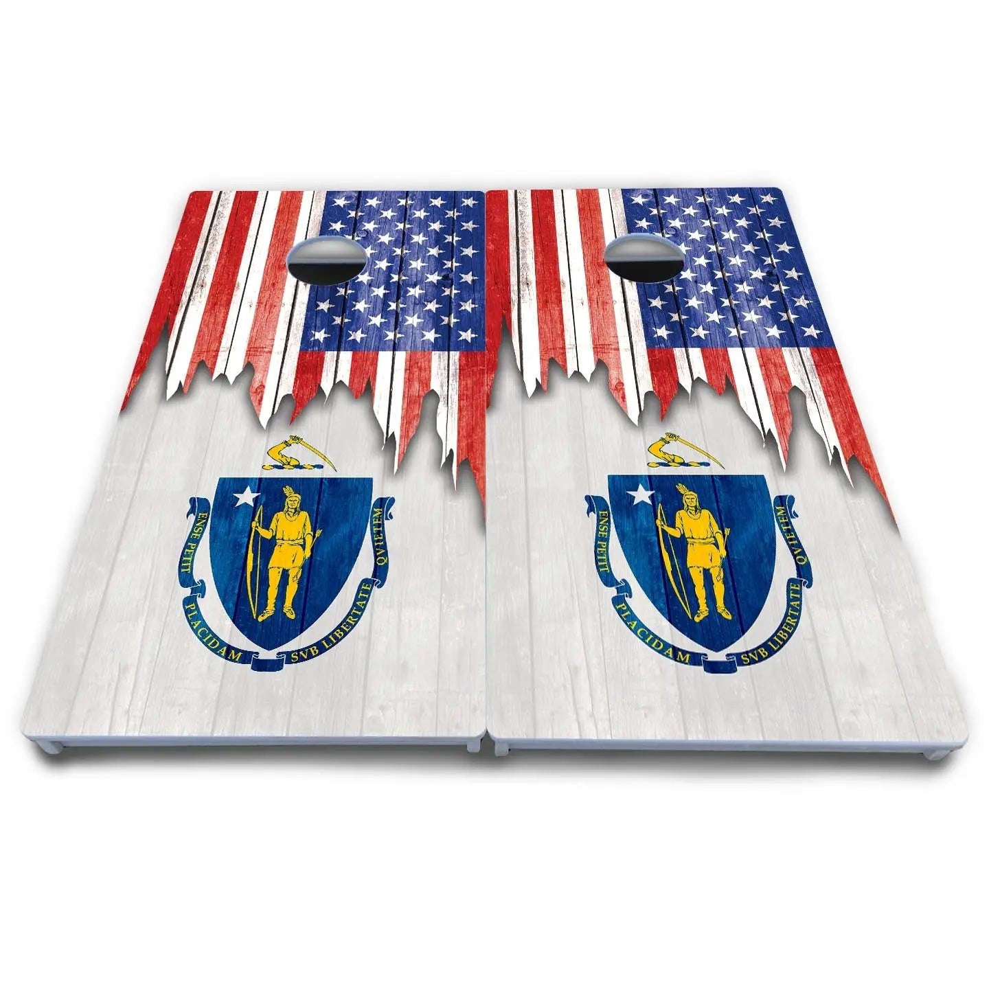 State Flag Designs Massachusetts to New Jersey Cornhole Boards - All Weather Series by Cornhole Solutions, Southern home decor detail photo 3