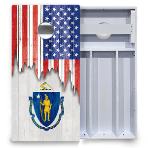 State Flag Designs Massachusetts to New Jersey Cornhole Boards - All Weather Series by Cornhole Solutions, Southern home decor detail photo 5